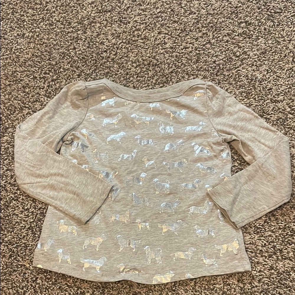 Circo Long Sleeve Shirt with Silver Animal (Dogs) Print